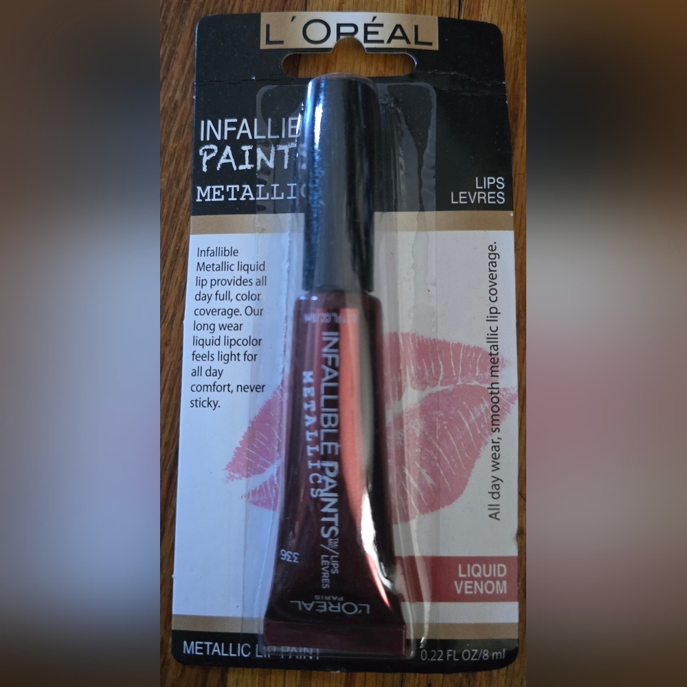 L'Oreal Infallible Paint Metallic Liquid Lip - Rose Metallic
